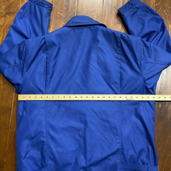 London Fog Vintage 80s Full Zip Ocean Blue Belted Jacket Women's Size 16 Regular - Picture 9 of 10